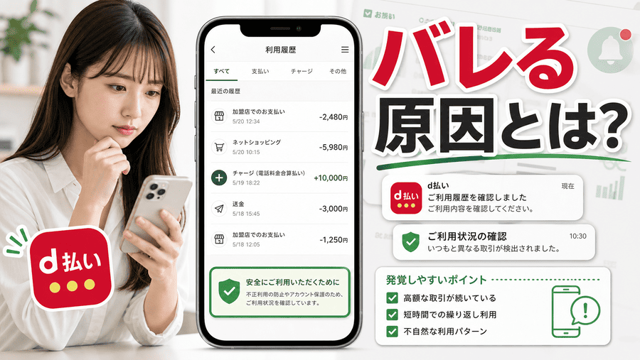 d払い現金化はバレる？発覚しやすい原因