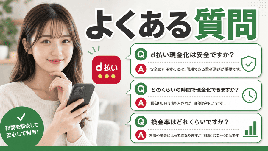 d払い現金化に関するよくある質問