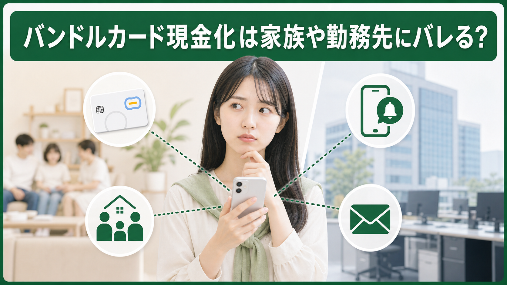 バンドルカード現金化は家族や勤務先にバレる？