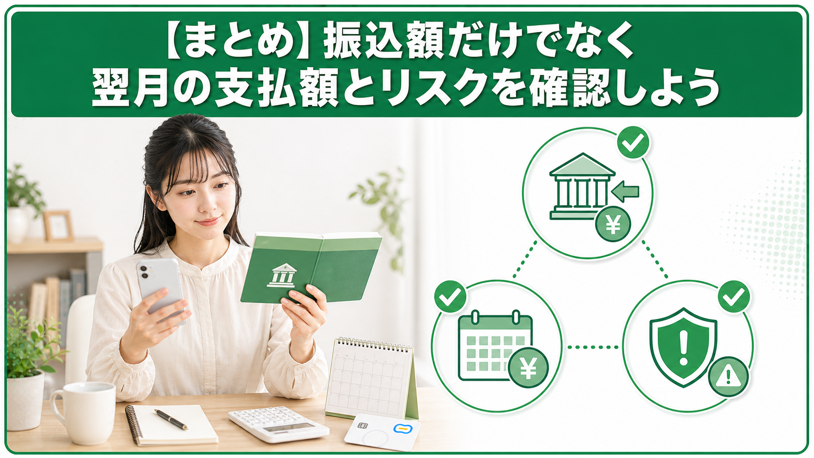 【まとめ】振込額だけでなく翌月の支払額とリスクを確認しよう