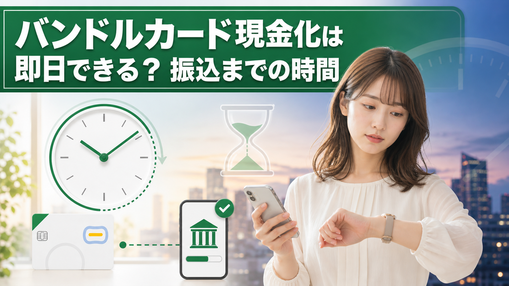 バンドルカード現金化は即日できる？振込までの時間