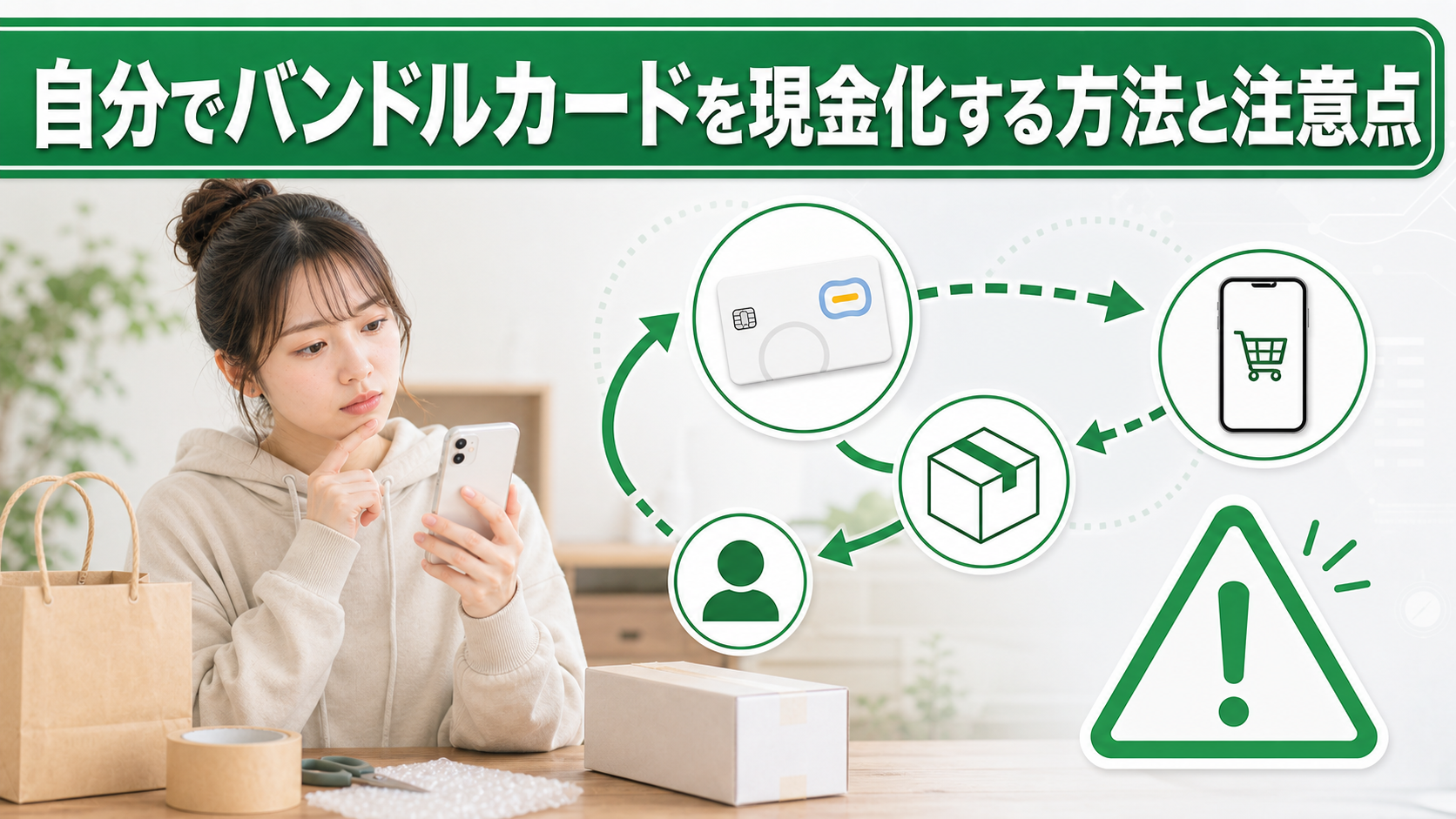 自分でバンドルカードを現金化する方法と注意点